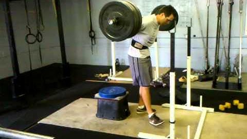 Andrew Perry 335# box squat below parallel