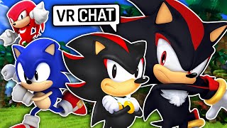 Shadow & Classic Shadow Meet Classic Sonic & Classic Knuckles! (VR Chat)