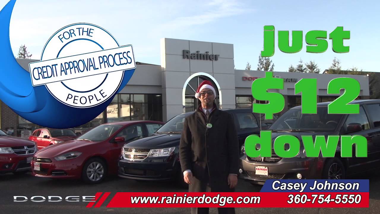 Rainier Dodge December Commercial 12 down for a new car YouTube