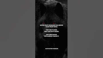 Never trust someone who broke your trust once #motivation  #psychology  #inspirationalvideo