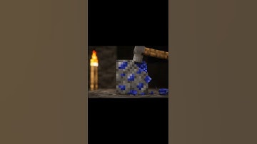 ⛏️ Mining a Minecraft Lapis Lazuli Ore Block - Blue Pixel Burst ASMR #shorts