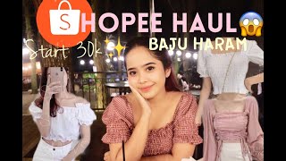 SHOPEE HAUL BAJU HARAM ALA KOREA | MULAI 30 RB   #shopeehaulsasa1