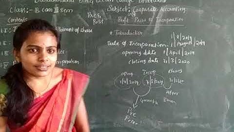 Bcom 3rd Sem /C.A - a/c Profit Prior to incorporation Part1/ BASAVARADDI B.A & B.Com COLLEGE DHARWAD