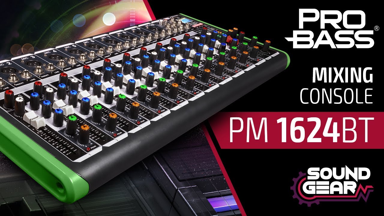 Mixing Console Probass PM1624BT YouTube