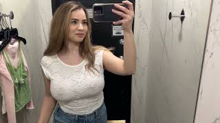 See Through Tops   Trying on Transparent Clothing At The Mall 4K