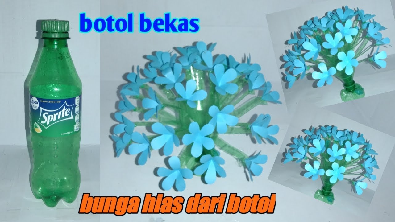  Cara  Membuat  Bunga Dari  Pita Jepang Dan Botol  Aqua  mazalie