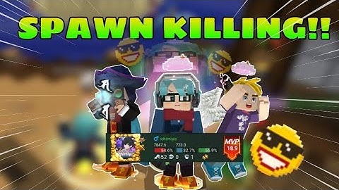 Spawn killing in bed wars with my friends!!(Blockman Go:BlockyMods)