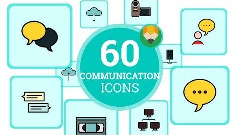 Internet Communication Media Network - Flat Animated Icons and Elements (After Effects template)
