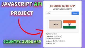 Country Guide App HTML CSS JavaScript | JavaScript API Project