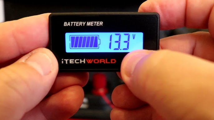 ECO-WORTHY 100V Digitaler LCD Batterie Monitor Berührbare