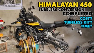 Himalayan 450 Tubeless Conversion Completed