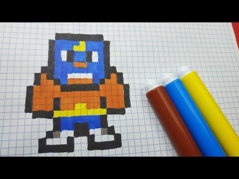 Como Hacer A El Primo Brawl Stars Pixel Art By David Ima Pixel Art - como hacer a crow de brawl stars pixel