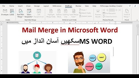 Mail Merge in Microsoft Word | How to send Letter to many people | MS WORD Tutorials | Urdu - Hindi