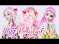 How to Make a Doll Wig | Half Ponytail (2 STYLES!) | Mozekyto #8