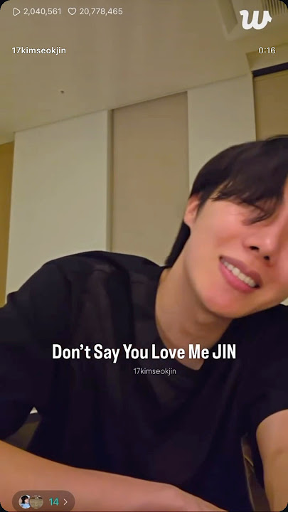 Jhope singing “don’t say you love me” in live❤️ #jinecho #jin #jhope #bts
