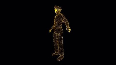 Pilot Hologram Stock Motion Graphics