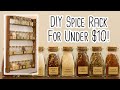 DIY Spice Rack | Affordable Cheap Rustic Farmhouse Seasoning Holder