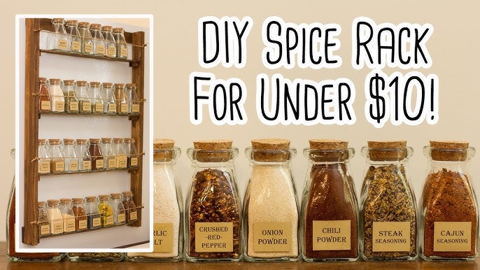 DIY Magnetic Spice Jars – 12 Small Empty Jars