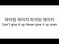 Bss   fighting   feat  hangul lyrics 