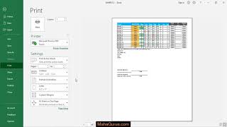 Collated Page Print Setting in Excel- Collated Print Setting in Excel Tutorial