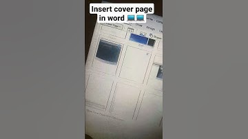 How to insert cover page in word 💻