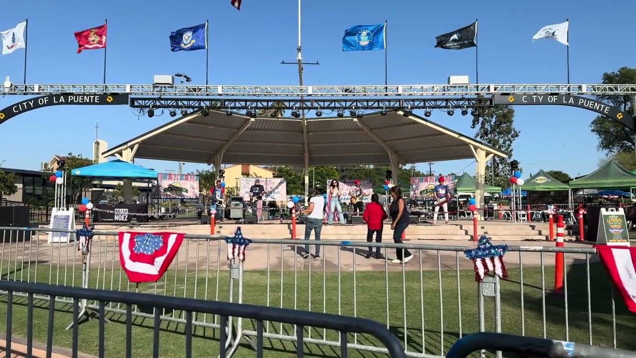 8 RCF HDL 10A 4 per side • 2 CVR Dual 18 inch Subwoofers at La Puente Concert in the Park