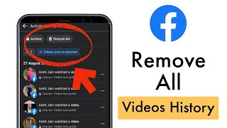 How to remove facebook Videos history | Remove videos watched history