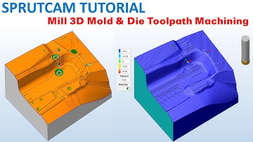 SprutCAM Tutorial #205 | SprutCAM Mill 3D Mold & Die Toolpath