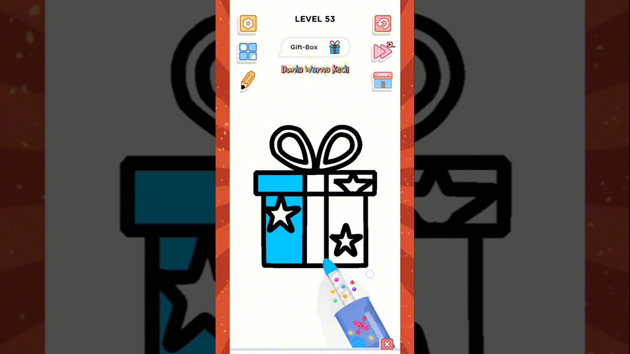mewarnai kotak kado yang lucu || game mewarnai || 
