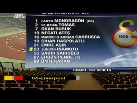 Galatasaray 3 - 2 Liverpool Şampiyonlar Ligi Maç Özeti (05/12/2006)