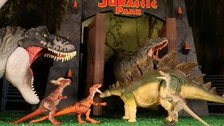 4 Hammond Collection True Fx Dinosaur Toys unboxed Jurassic World Rebirth Troodon, Velociraptor