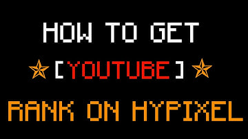 How To Get YOUTUBE RANK On Hypixel