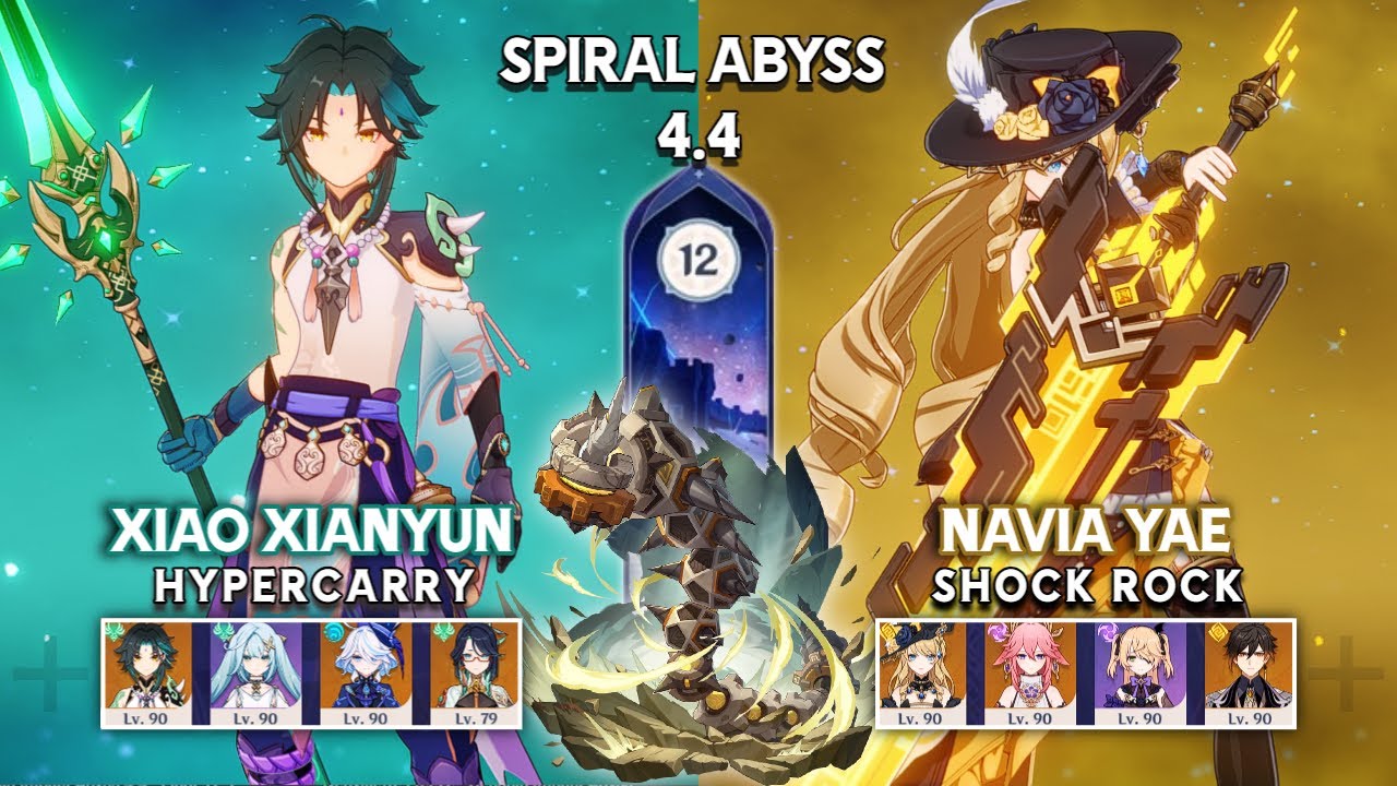 C0 Xiao Xianyun Hyper & C0 Navia Yae ShockRock | Spiral Abyss 4.4 ...