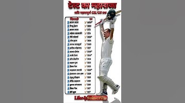 🏏टेस्ट का महाराजा 🫅Best Test innings in history of Test Cricket#gk #cricket #shorts #ssc #upsc