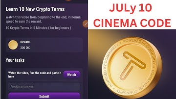 JULy 10 Tapswap cinema code today || Learn 10 crypto terms