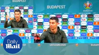 Cristiano Ronaldo very annoyed by Coca-Cola bottles at Portugal's Euro 2020 press conference