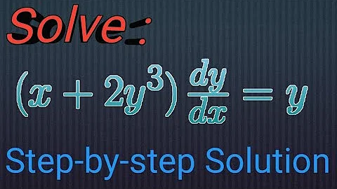Solve: (x+2y^3) dy/dx=y || Integrating factor method || First order ODE || Detailed Solution