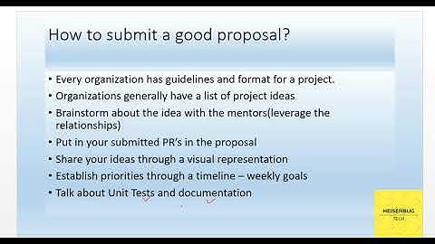 How to submit a good GSOC proposal?