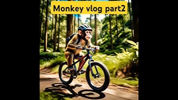 New Monkey vlog in Cycle Part 2 #youtube #monkey #vlog #shorts #viral #trending #video #comedy