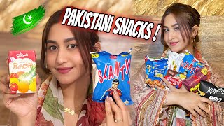 Trying Pakistani Snacks | Has has k bura Hal ho gaya😂 | #alizehjamali