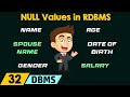 NULL Values in RDBMS