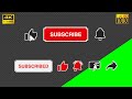 2 subscribe buttons with sound effects green screen, transparent 4K/HD | PIXEL animation