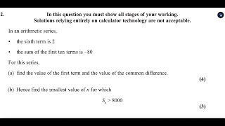 Pure math P2 May/June 2024 [Q2] IAL WMA 12/01| Arithmetic  Series, Sum of Arithmetic sequence