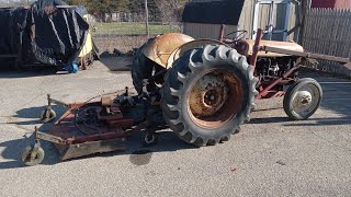 9N ford tractor using V-plow