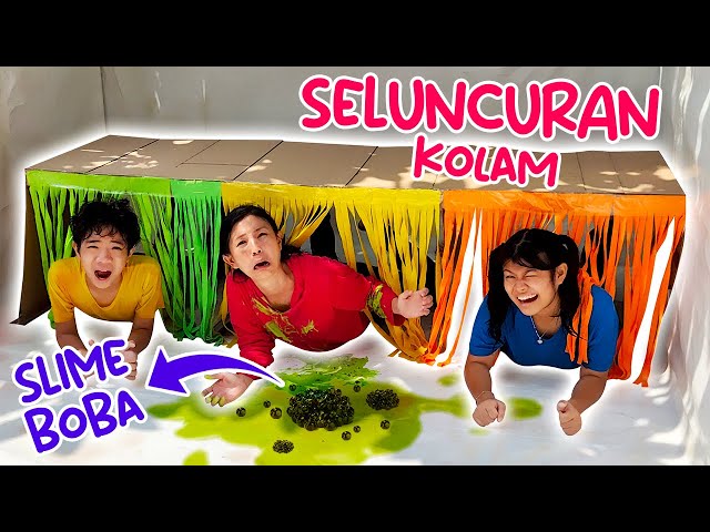 JANGAN SALAH PILIH SELUNCURAN WARNA MISTERI DI KOLAM RENANG, JEBAKAN SLIM3 BOBA ! Tantangan class=