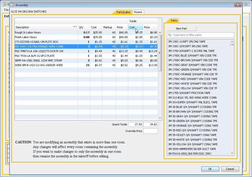 Electrical Estimating Software Quicktour 4 YouTube