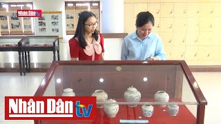 Trưng bày hiện vật gốm Chu Đậu từ tàu đắm khu vực đảo Cù Lao Chàm