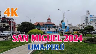 LIMA PERÚ 4K | LUGAR MÁS BONITO DE SAN MIGUEL | PARQUE MEDIA LUNA | MAYO DE 2024