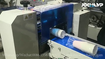 Automatic counting shrink packaging machine for paper cups