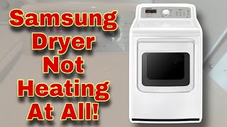 How to Fix Samsung Dryer Not Heating | Turns on, No Heat | Model #DV5451AEW/XAA